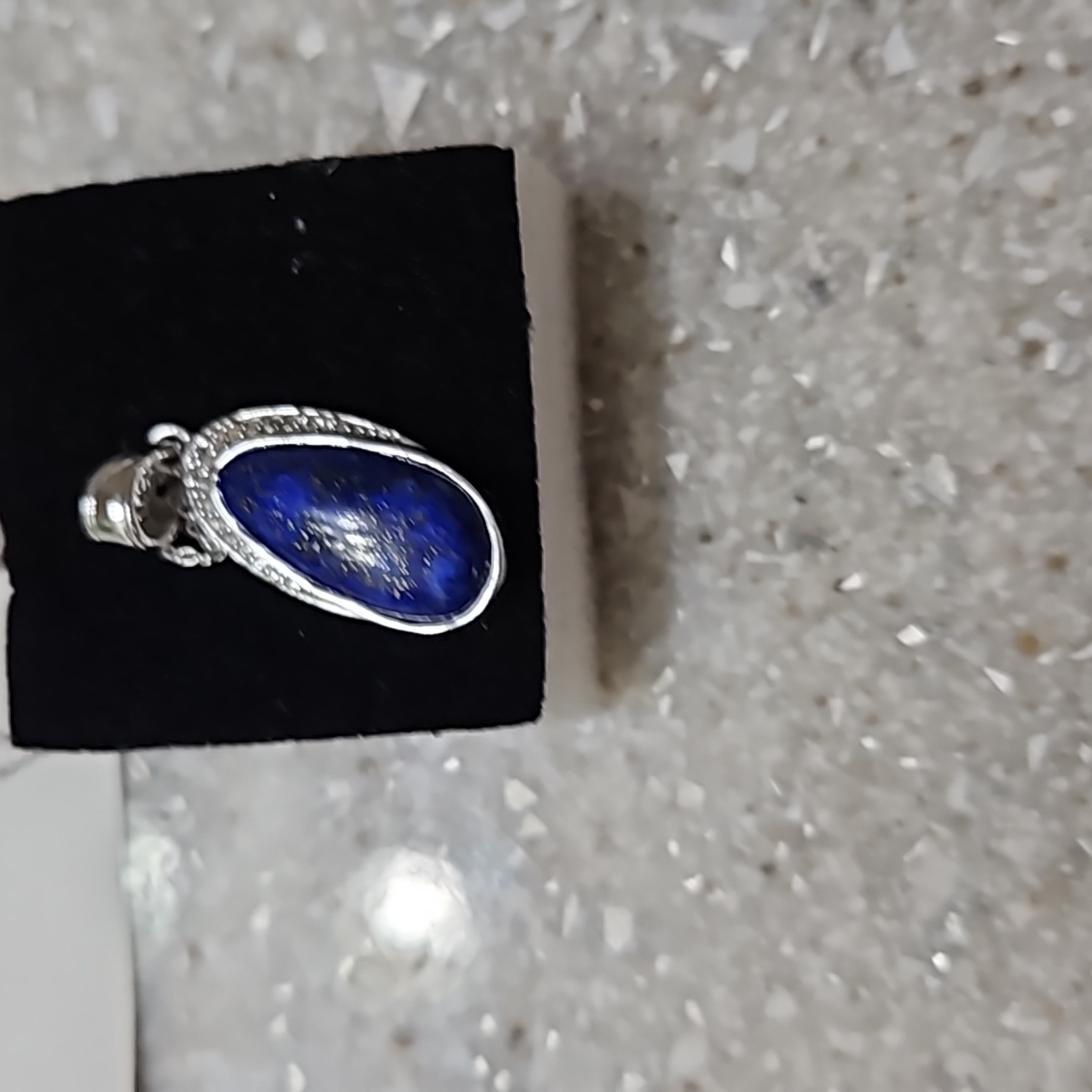 Sterling Silver Lapis Lazuli And Topaz Necklace